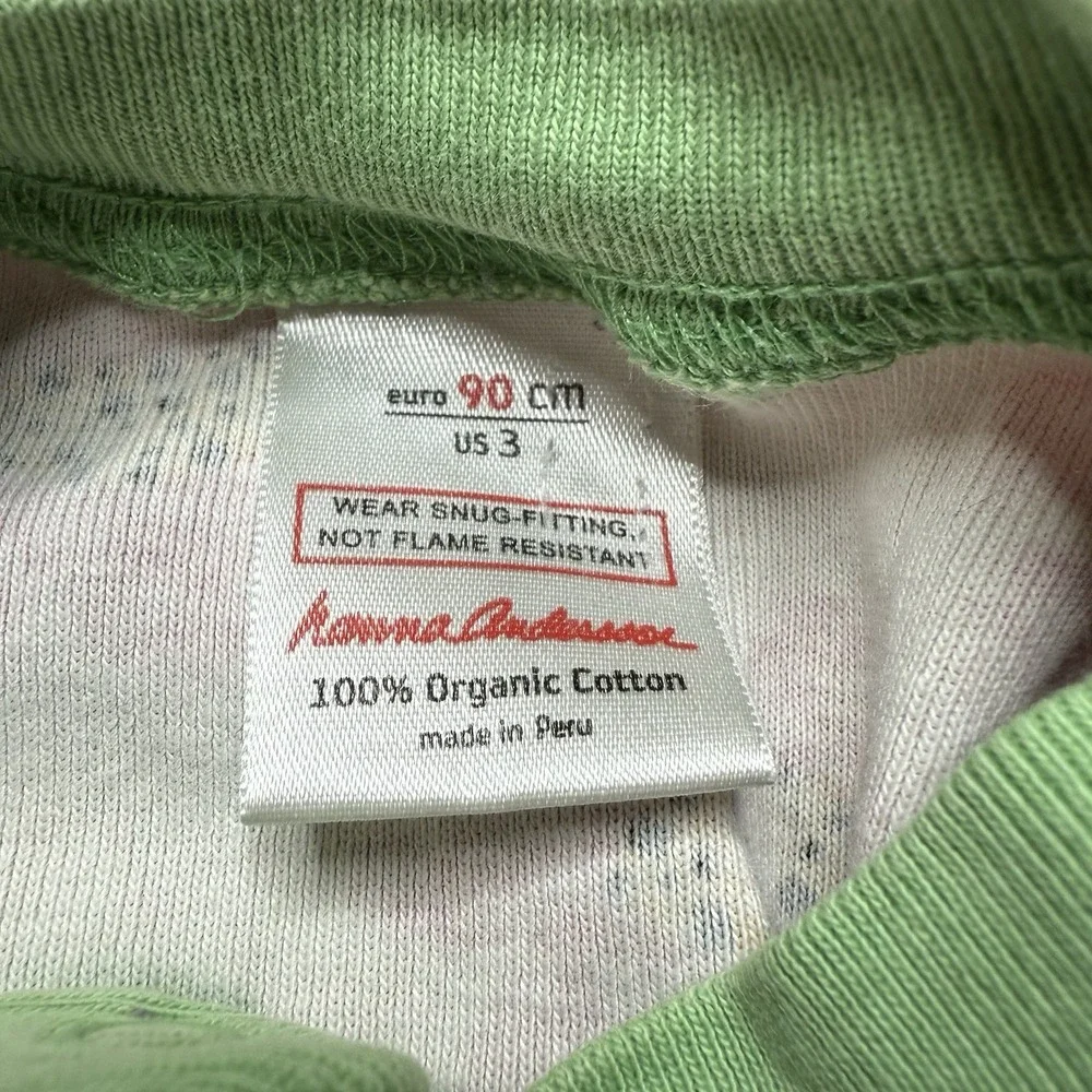 Hanna Andersson Size 3‎ 90cm Kids Multicolor 100% Organic Cotton Pajama Suit